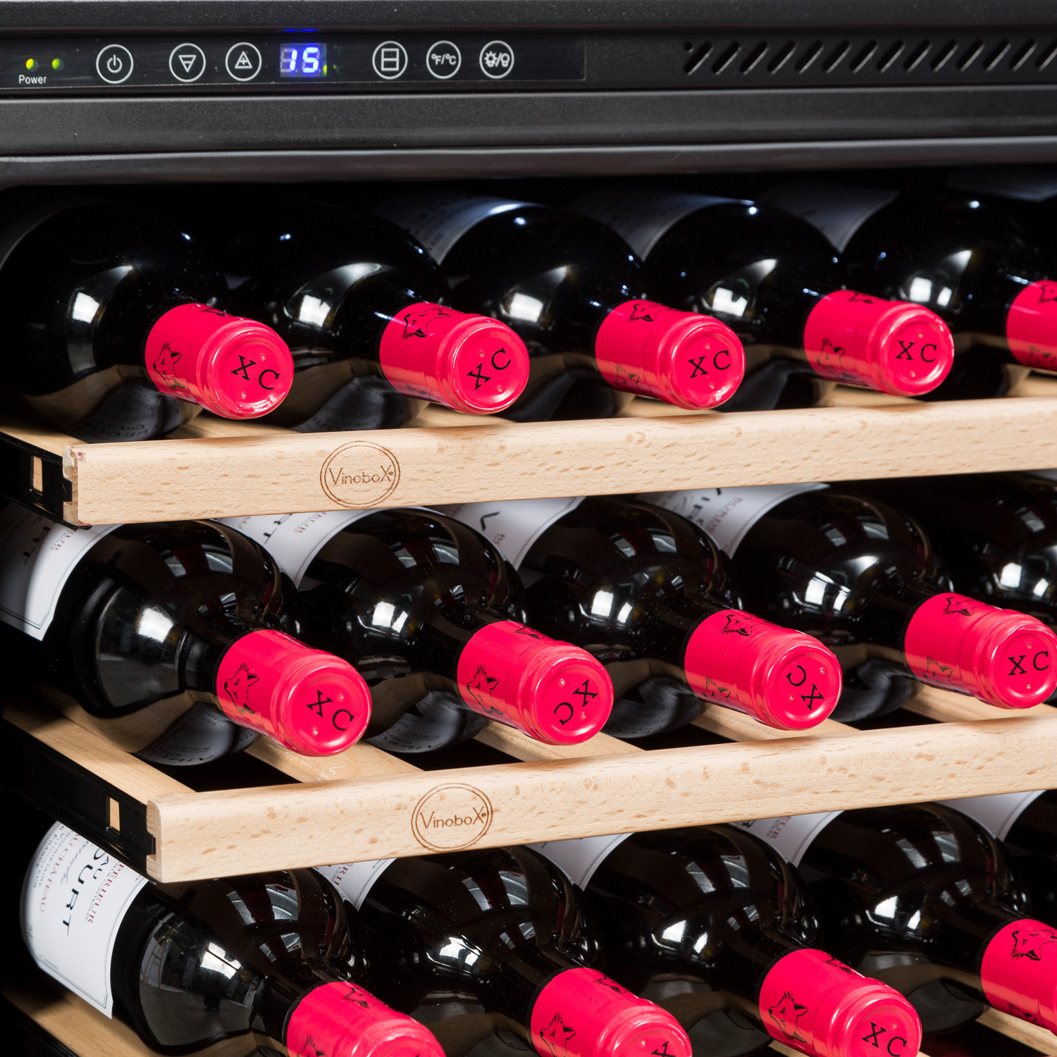 Cave à vin 50 bouteilles Inox CHR 2T - Vinobox