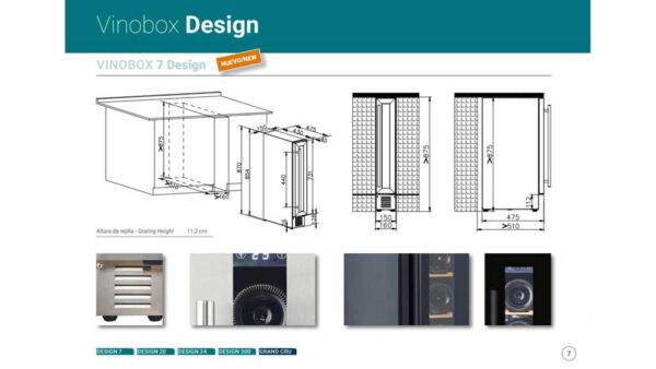 Sistema encastrable de la Vinobox 7 Design